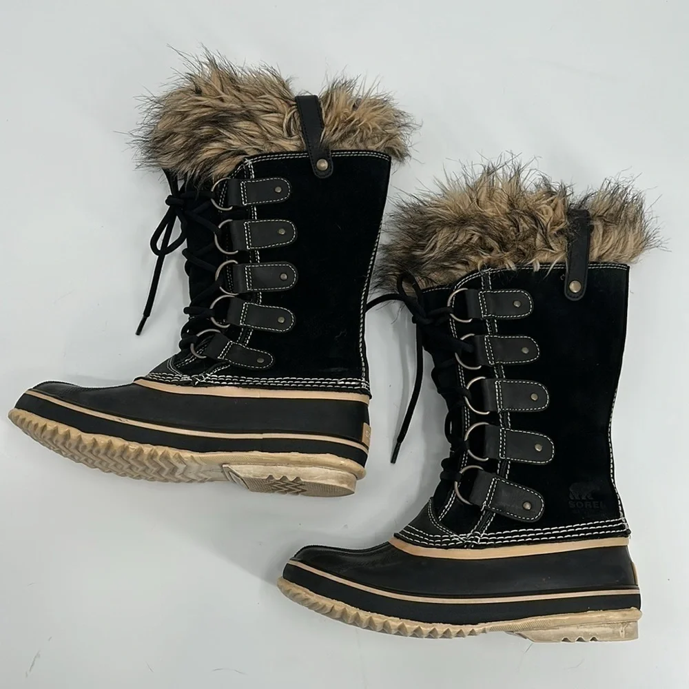Sorel black suede